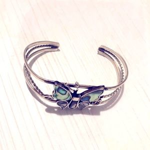 Butterfly cuff bracelet. One size fits all, adjustable.